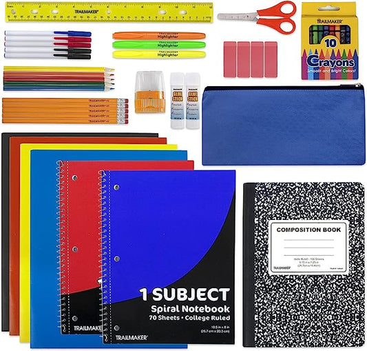 45 Piece School Supply Kit Grades K-12 - (7,600 Pts)