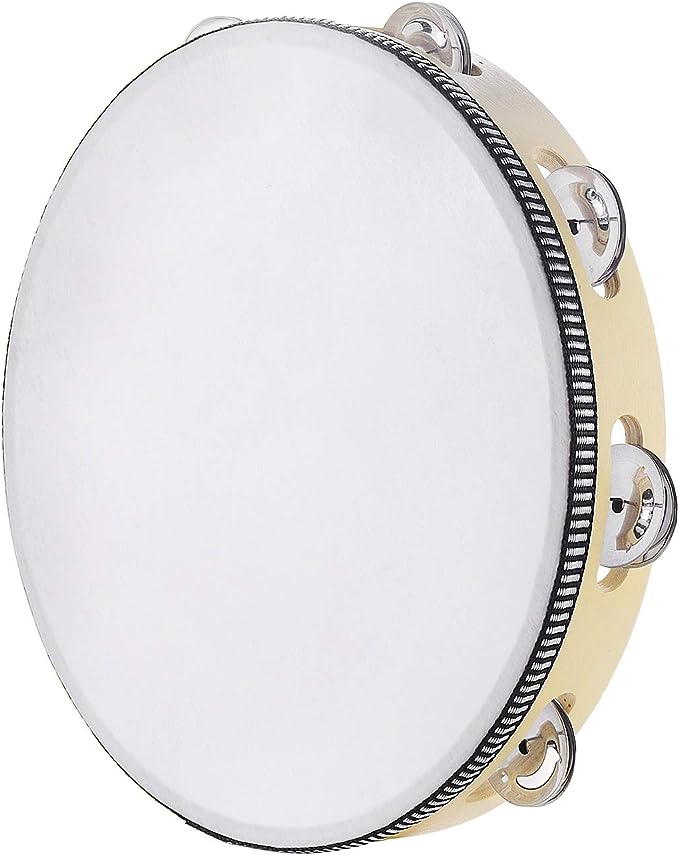 Tambourine 10 inch Hand w Metal Jingles (6,800 pts)