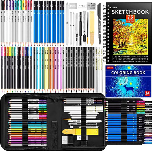 78-Pack Drawing Set Sketching Kit, Pro Art Supplies (8,400 pts)